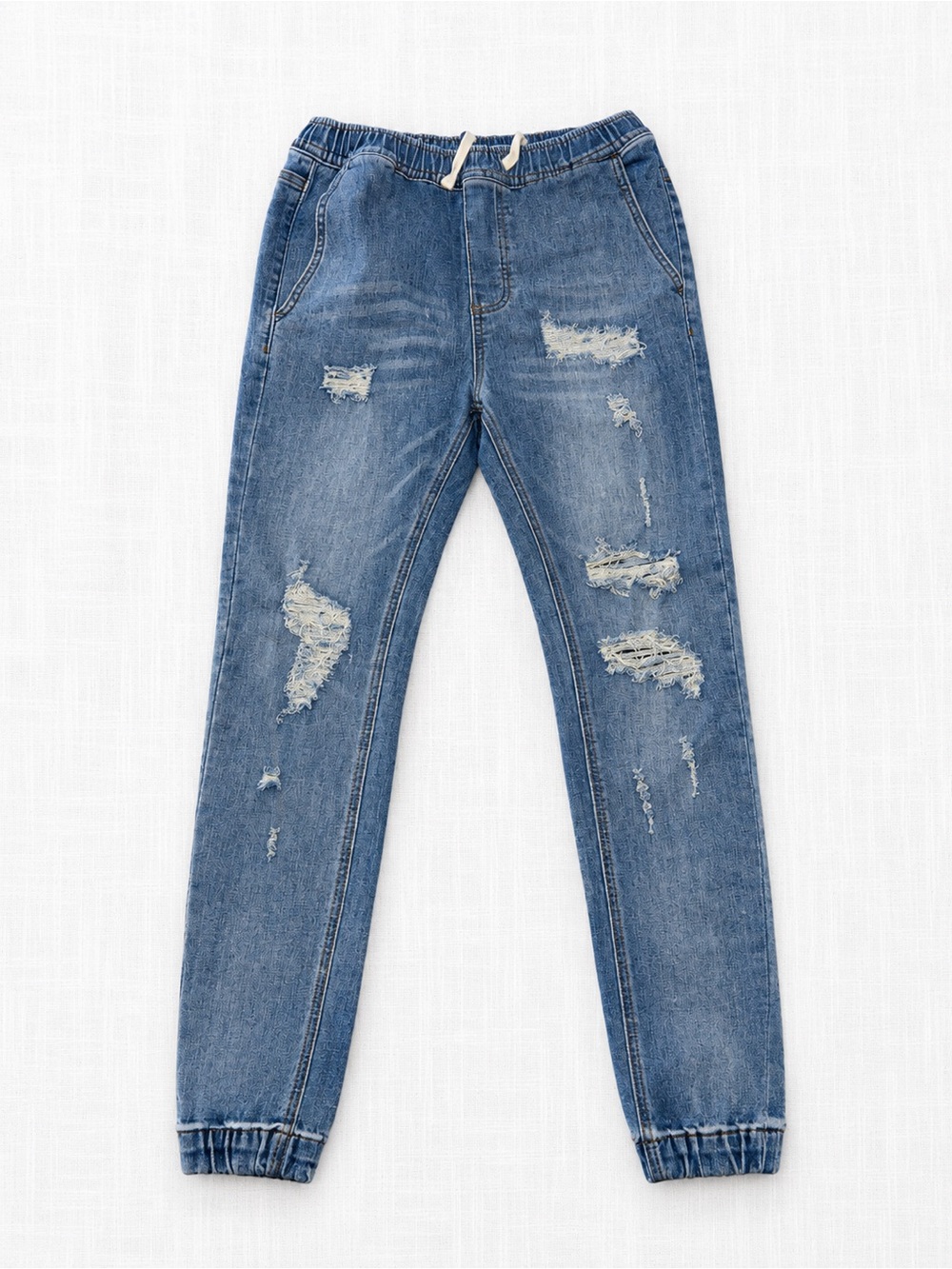 Zoo York Blue Distressed Denim Joggers